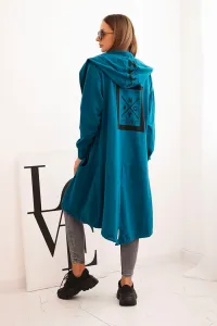 Oversize Navy Hooded Cape