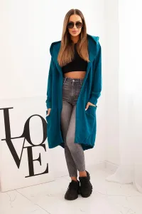 Oversize Navy Hooded Cape
