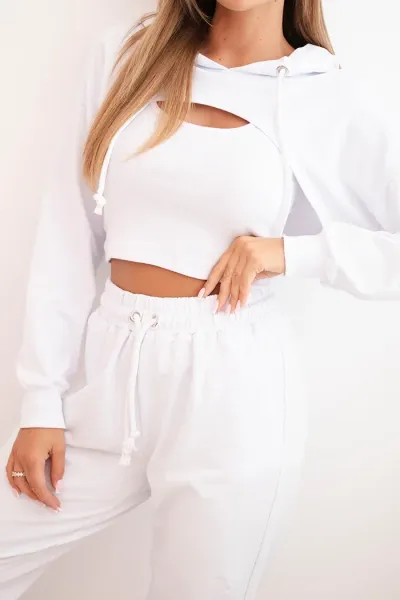 3-piece cotton set white