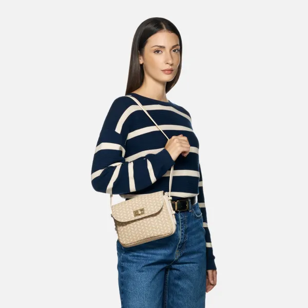 Cream women's handbag Geox Kleopy - Women's