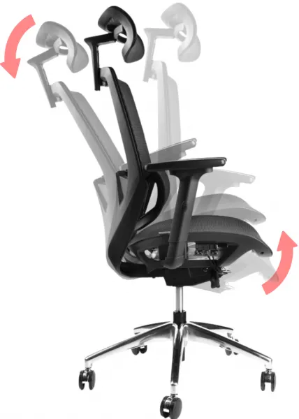 MERCURY Ergonomická kancelárska stolička TERRA JNS-103A, čierna