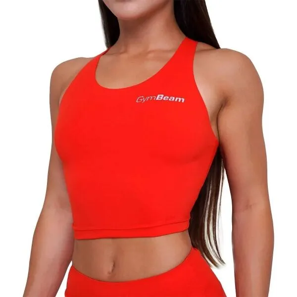 GymBeam BEAT Dámsky športový top, červená, veľkosť