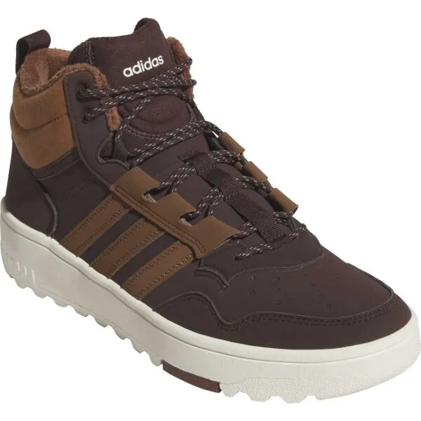 adidas HOOPS 4.0 MID WINTERIZED Pánske zimné tenisky, hnedá, veľkosť 44 2/3