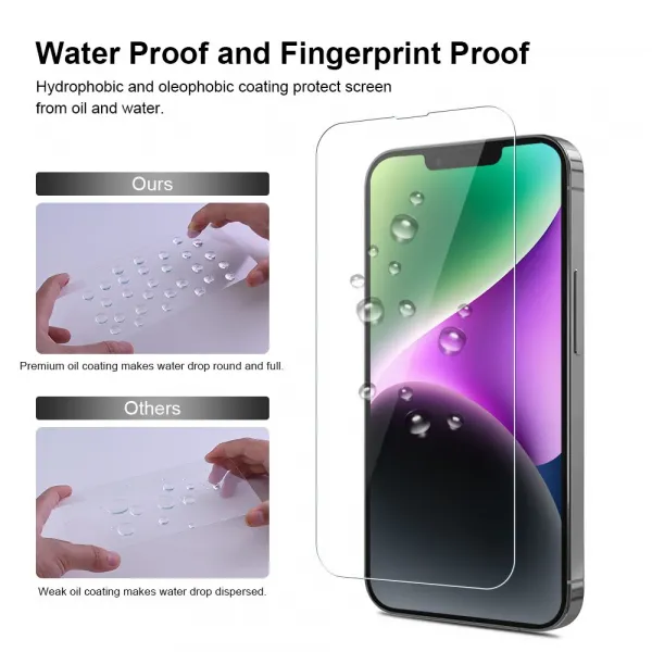 JP Long Pack Tvrdených skiel, 3 sklá na telefón s aplikátorom, iPhone 14