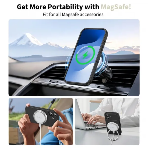 Tech-Protect Silicone MagSafe kryt na iPhone 17, čierny