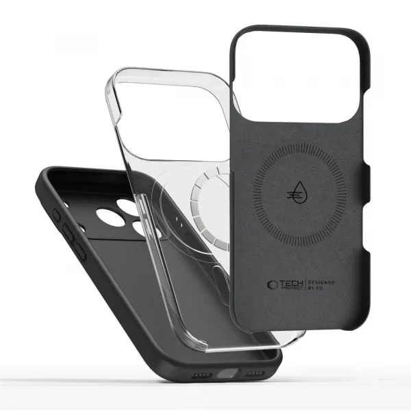 Tech-Protect Silicone MagSafe kryt na iPhone 17 Pro Max, čierny