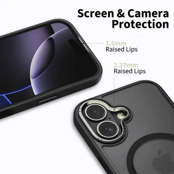 Tech-Protect MagEdge MagSafe kryt na iPhone 17, čierny
