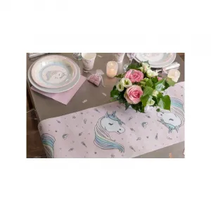 Šerpa stolová Jednorožec pastelový 30 cm x 5 m