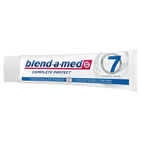 Blend-a-med Protect 7 Crystal White zubná pasta pre kompletnú ochranu zubov 100 ml