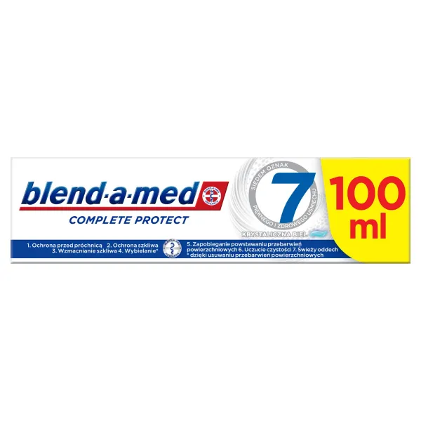 Blend-a-med Protect 7 Crystal White zubná pasta pre kompletnú ochranu zubov 100 ml