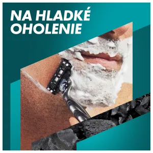 Gillette Mach3 Charcoal holiaci strojček so stojančekom + náhradné hlavice 6 ks