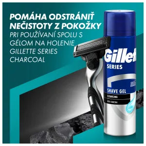 Gillette Mach3 Charcoal holiaci strojček so stojančekom + náhradné hlavice 6 ks