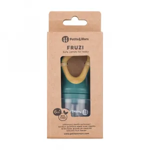 PETITE&MARS Cumlík silikónový na kŕmenie Fruzi Green&Ochre 6m+