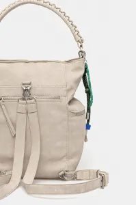 Ruksak Desigual HALF LOGO ARICA PIE dámsky, béžová farba, malý, jednofarebný, 25WAKP30