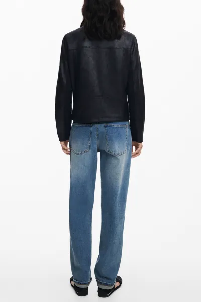 Bunda Desigual BASIC čierna farba, prechodná, 25WWEW43