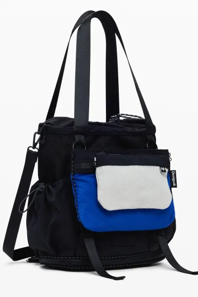 Ruksak Desigual BASIC MODULAR DISCOV dámsky, čierna farba, veľký, jednofarebný, 25WAKY01
