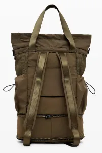 Ruksak Desigual BASIC MODULAR DISCOV dámsky, zelená farba, veľký, jednofarebný, 25WAKY10