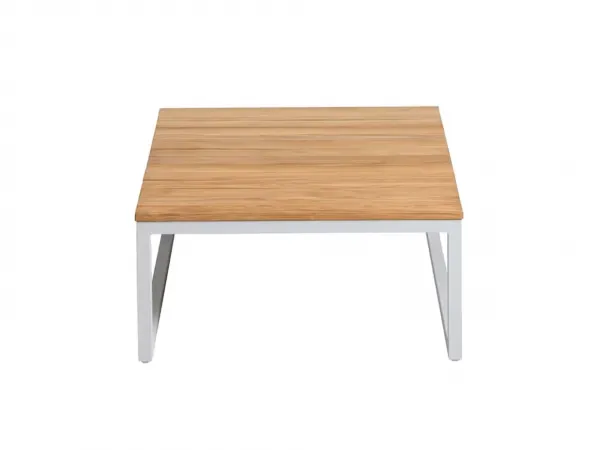 Ocean skid Platform Teak konferenčný stolík 95x70 cm biely
