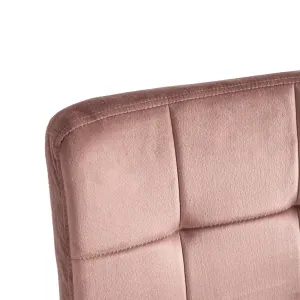 JAKS Otočná kancelárska stolička ružová velúr Astro