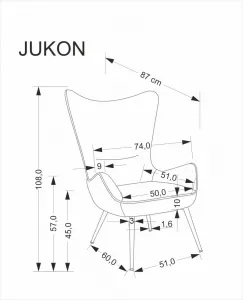 Kreslo JUKON Halmar