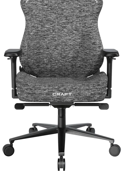 Herná stolička DXRacer CRAFT sivá, látková