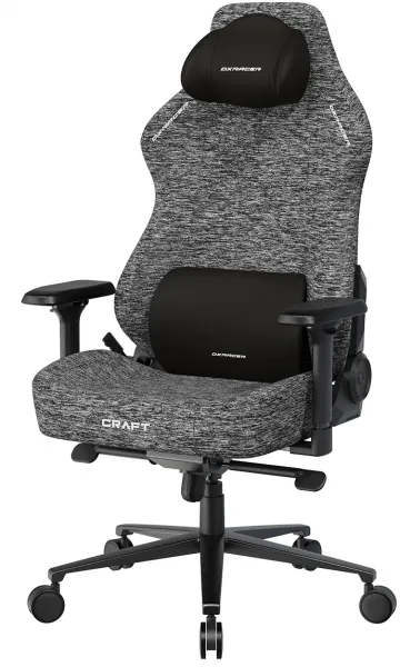 Herná stolička DXRacer CRAFT sivá, látková