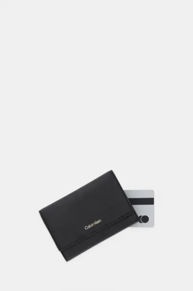 Calvin Klein FOIL LOGO TRIFOLD ZIP Dámska peňaženka, čierna, veľkosť