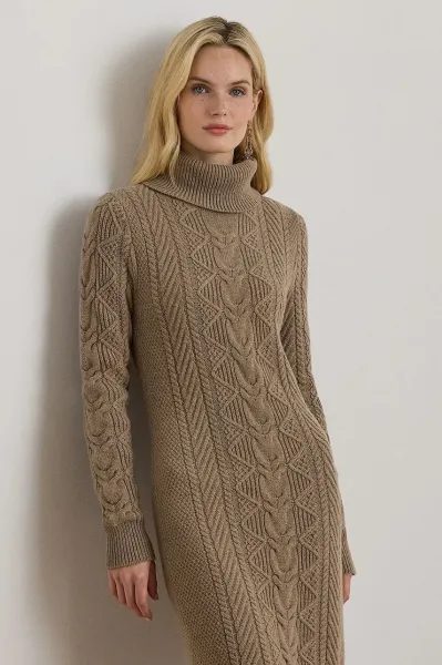 Šaty s prímesou vlny Lauren Ralph Lauren