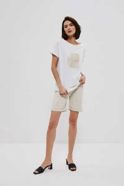 Marisse Ripped Shorts L-Sh-3700 L.Beige