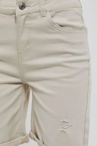 Marisse Ripped Shorts L-Sh-3700 L.Beige