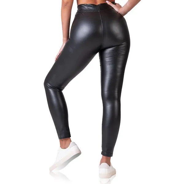 Bellinda 
RELAX & GO LEATHEROPTIC LEGGINGS - Dámske legíny koženého vzhľadu - čierna