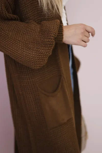 Kesi Włoski Sveter dlhý sveter čokoláda