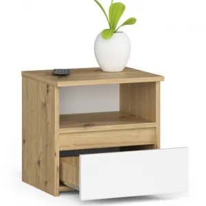Ak furniture Nočný stolík CL1 40 cm dub artisan/biely