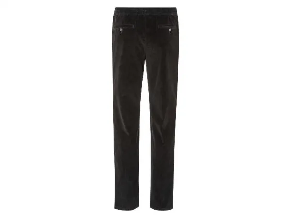 Livergy® Pánske menčestrové nohavice (XL (56/58), čierna)