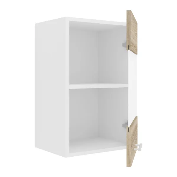 VCM Horní kuchyňská skříňka Esilo, 40 cm, skleněná dvířka, sonoma dub