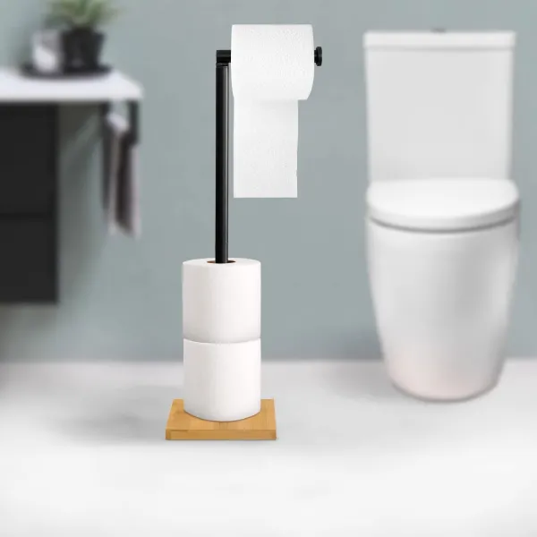 Tutumi Stojan na toaletný papier Zero čierny