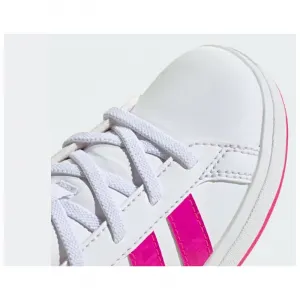 Dievčenská rekreačná obuv ADIDAS Grand Court Mid K cloud white shock pink grey two