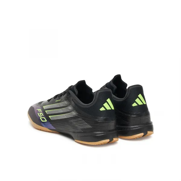 Pánske futbalové kopačky halové ADIDAS F50 League M IC core black iron metallic lucid lemon