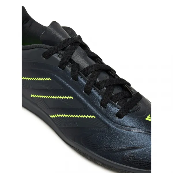 Chlapčenské futbalové kopačky halové ADIDAS Copa Pure III Club K IN core black dgh solid grey lucid lemon