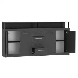 Kombinovaná komoda, grafit, LUNYSA