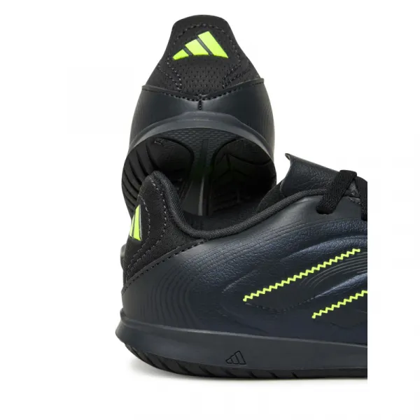 Chlapčenské futbalové kopačky halové ADIDAS Copa Pure III Club K IN core black dgh solid grey lucid lemon