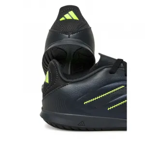 Chlapčenské futbalové kopačky halové ADIDAS Copa Pure III Club K IN core black dgh solid grey lucid lemon