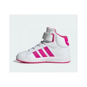 Dievčenská rekreačná obuv ADIDAS Grand Court Mid K cloud white shock pink grey two
