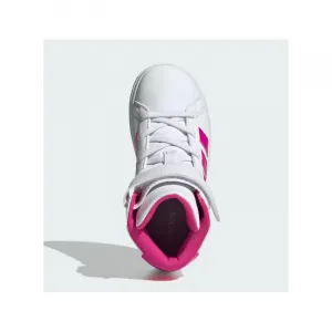 Dievčenská rekreačná obuv ADIDAS Grand Court Mid K cloud white shock pink grey two