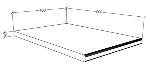 VCM Pracovní kuchyňská deska Esilo, 40 cm, antracit