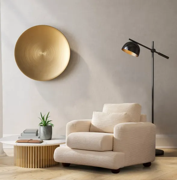 Hanah Home Dizajnové kreslo Rieka béžové