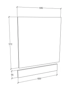VCM Dvířka Esilo na vestavnou myčku, 60 cm, antracit