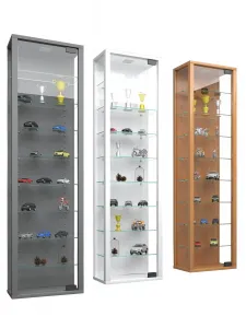 VCM Nástěnná vitrína Stano Maxi s LED osvětlením, buk