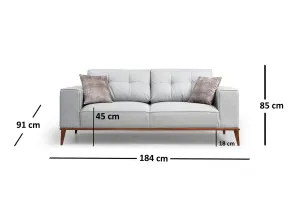 Hanah Home Dvoumístná pohovka Montana 184 cm šedá