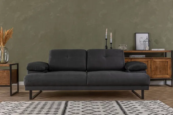 Hanah Home Dvoumístná pohovka Mustang 199 cm antracitová